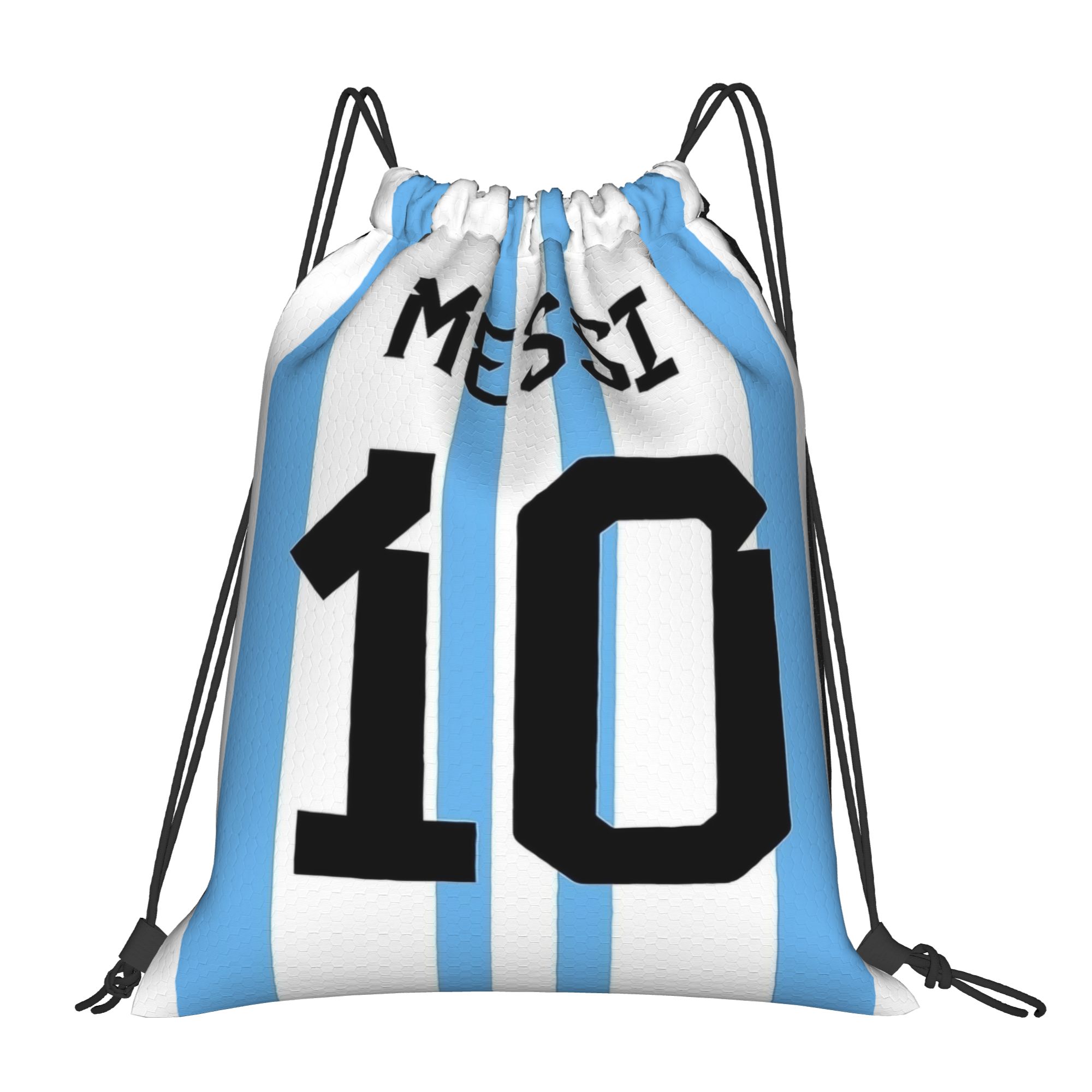 Drawstring Gym Bag - Messis 10 Soccer Football Drawstring Backpack