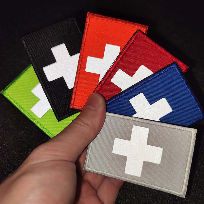 Urban Backpack Tactical - Reflective Medical Cross Morale Patch Hook