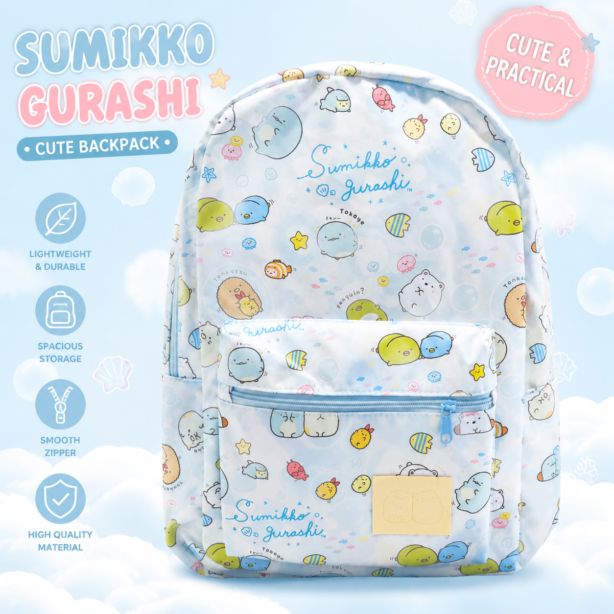 Kawaii Sumikko Gurashi Sea Fri - School Backpack Teen avis et prix