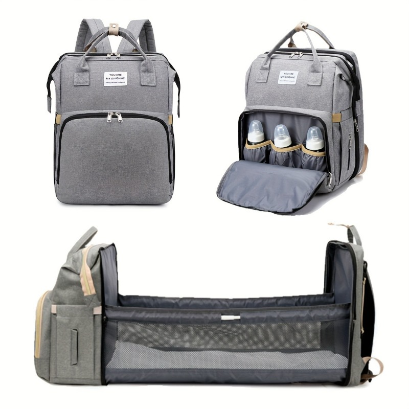 Fashionable Folding Baby Crib  - Backpack Diaper Bag avis et prix