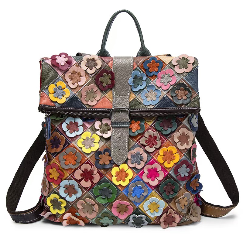 Vintage Women Genuine Leather  - Fashion Backpack Women avis et prix