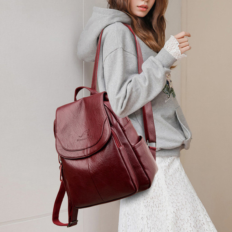 9 Color Women Soft Leather Bac - Leather Backpack Vintage avis et prix