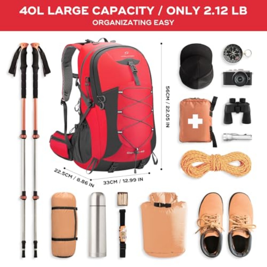 Hiking Backpack, Camping Backp - Hiking Backpack Waterproof avis et prix