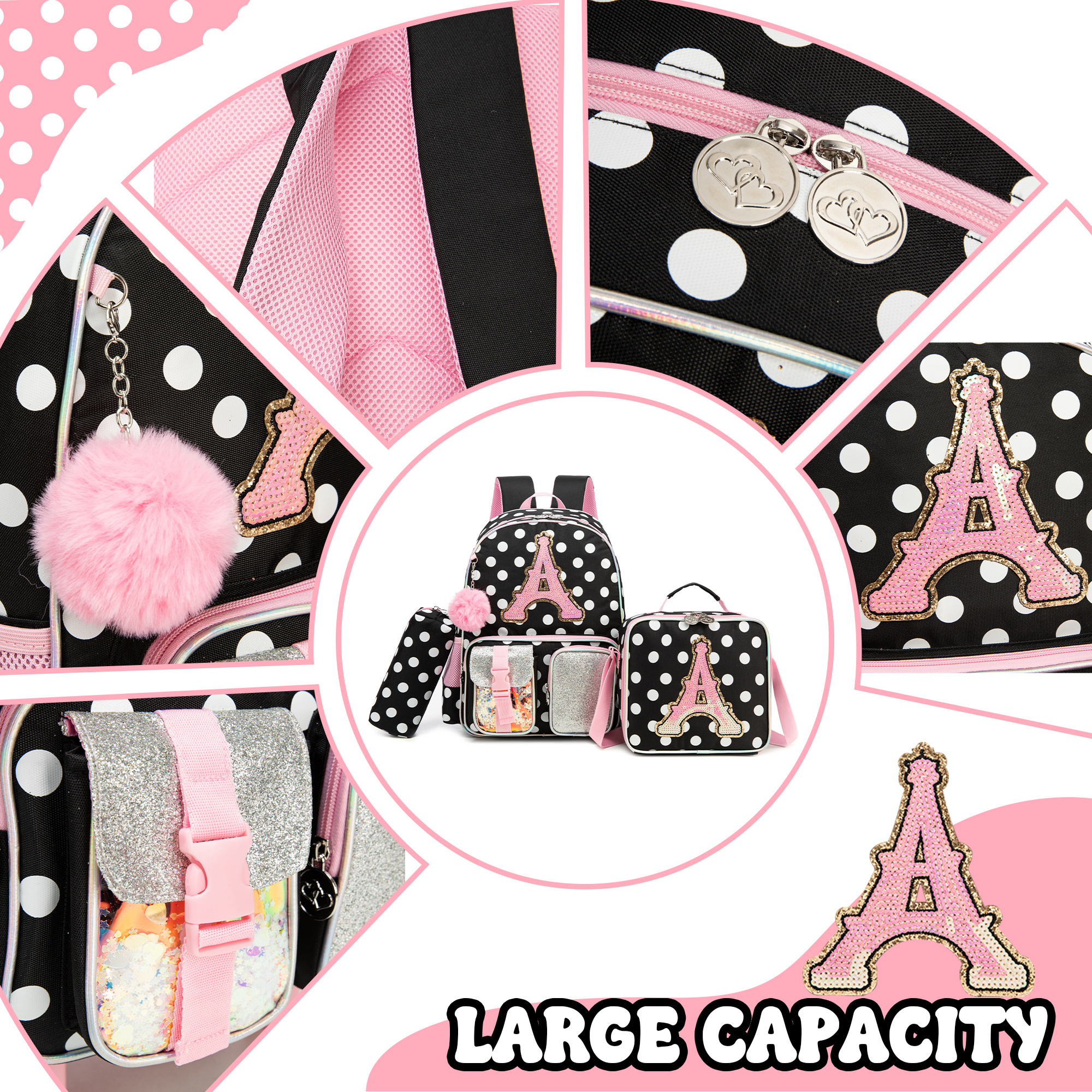 Backpack for Girls Letter Back - School Backpack Teen avis et prix