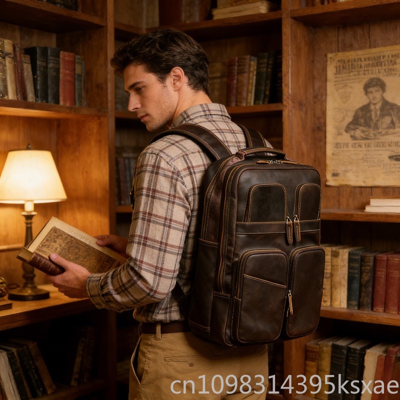 Vintage Retro Genuine Crazy Ho - Leather Backpack Vintage avis et prix