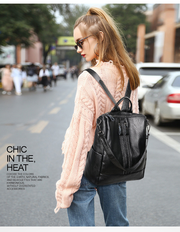 Women Soft Leather Backpack Sc - Canvas Backpack Casual avis et prix