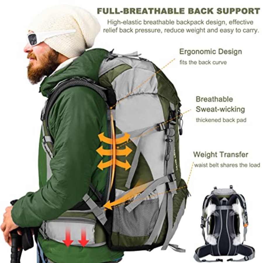 Loowoko 50L Hiking Backpack, W - Hiking Backpack Waterproof avis et prix