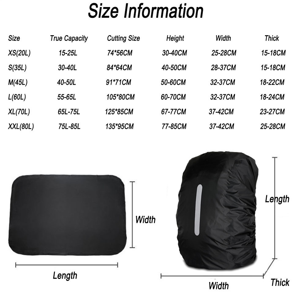 KoKossi 1Pcs 25-80L Backpack R - Rain Cover Backpack avis et prix