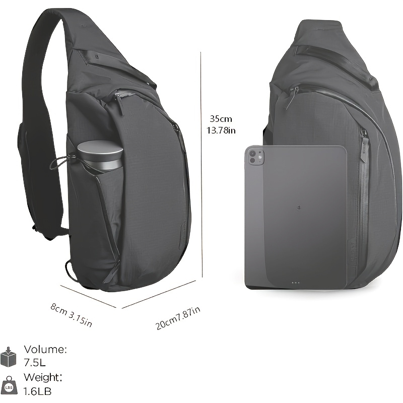 Right Shoulder Chest bag  7.5L - Sling Backpack Shoulder avis et prix