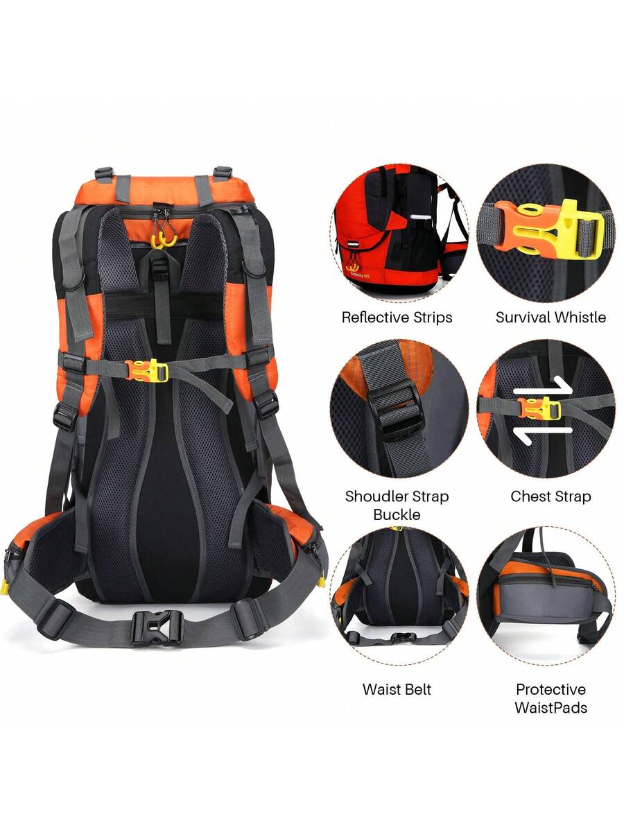 60L Waterproof Oxford Backpack - Hiking Backpack Waterproof avis et prix