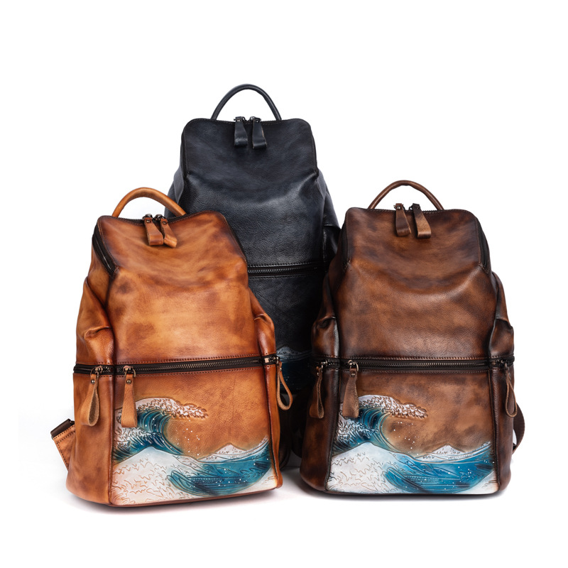 Genuine Real Soft Leather Wome - Leather Backpack Vintage avis et prix