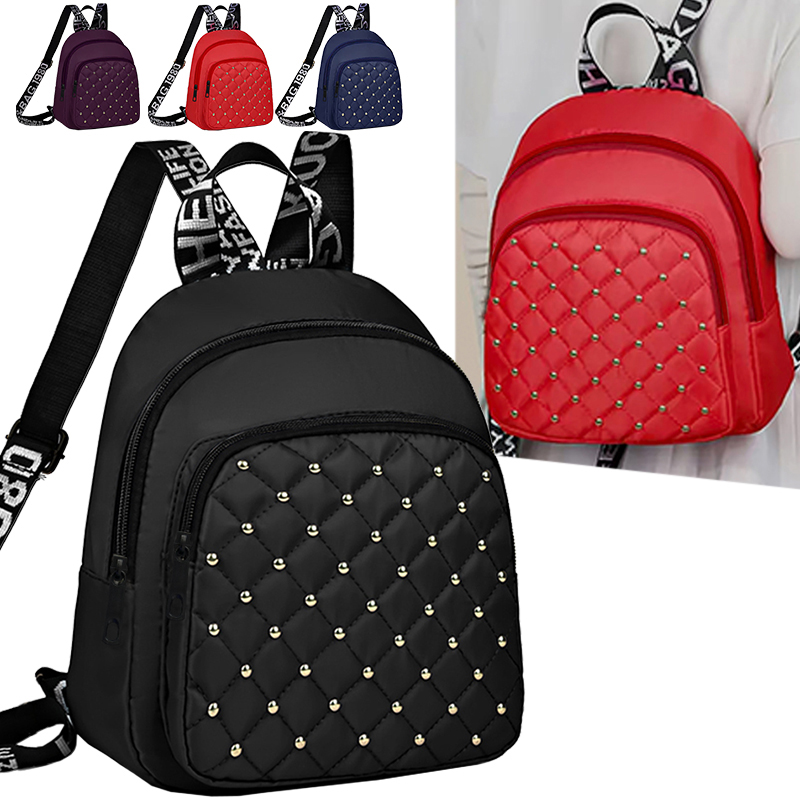 Chic Stylish Studded Backpack  - Canvas Backpack Casual avis et prix